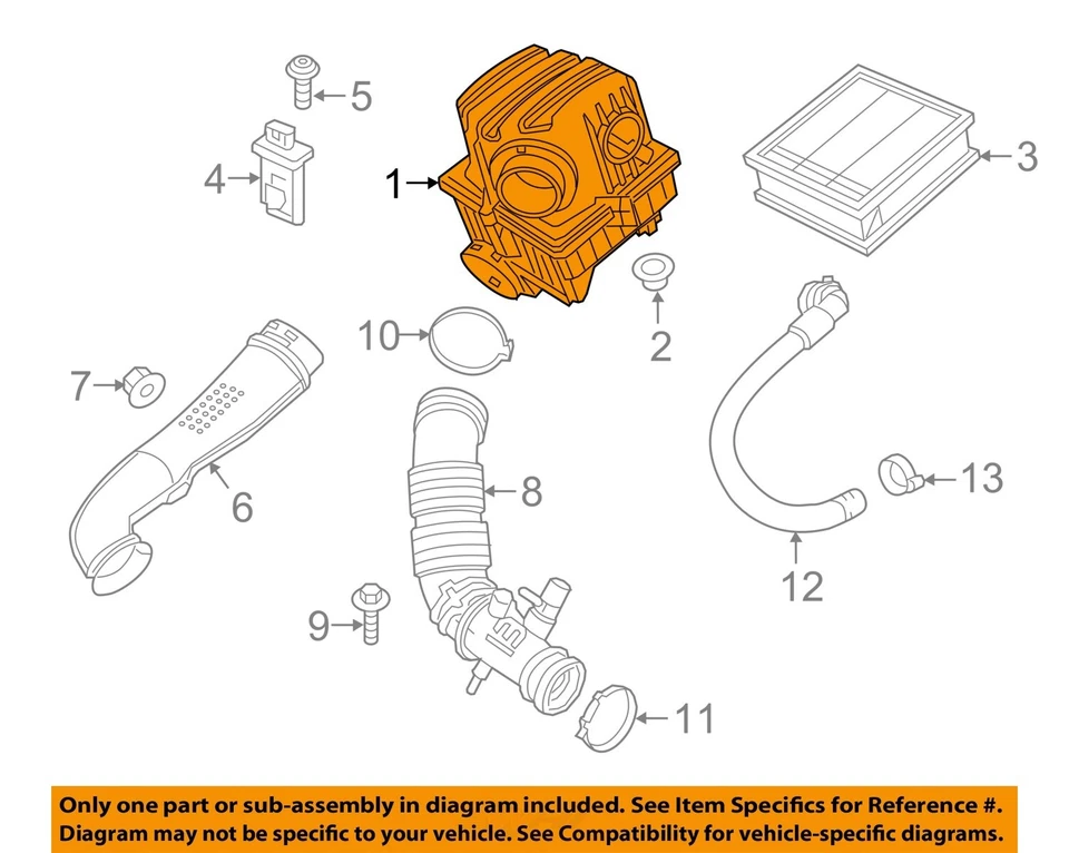 Б/у воздухоочиститель в сборе подходит: 2016 Jeep Renegade 1,4 л turbo MT класса A - Изображение 3 из 4