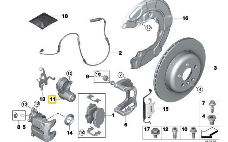 1 Actuador de freno de estacionamiento trasero para BMW G11 G12 G14 G30 5 7 8 Series M5 M8 X7 Foto 4 de 4
