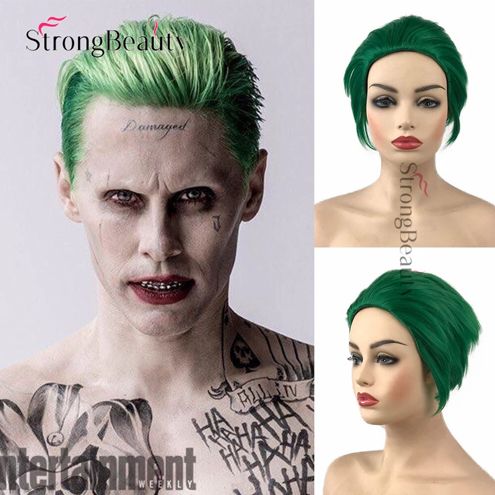 StrongBeauty Short Hair Cosplay Green Men Wigs