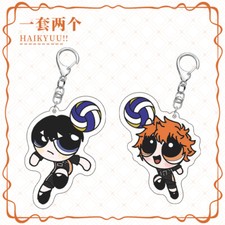 Haikyuu Keychain Acrylic Q Version Keyring Bag Pendant Cosplay Anime Collect
