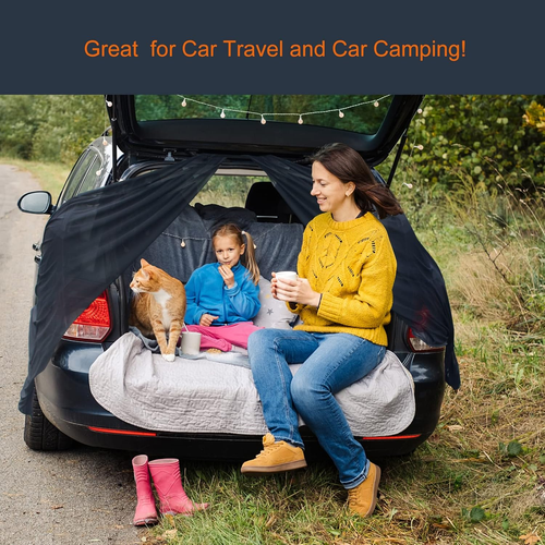 Car Tailgate Mesh Screen for SUV Van, Breathable Magnetic Car Tent for Tail Gate - Picture 6 of 12