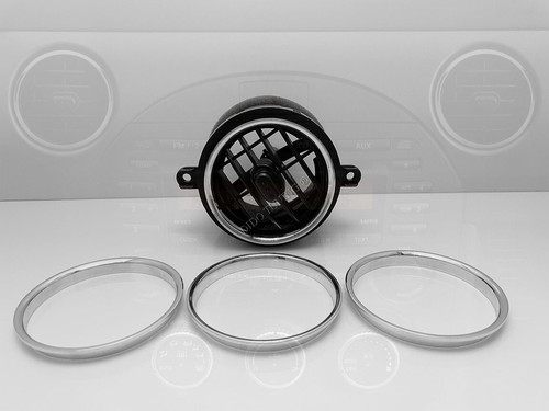Fits: Mazda MX5 MX-5 NC 2005-2014 ALUMINIUM AIR VENTS SURROUNDS CHROME RINGS x4 - Picture 11 of 12