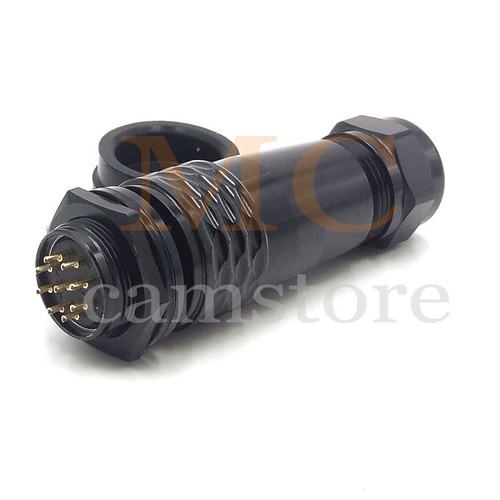 Conector macho SA20 9 pines impermeable, enchufe industrial multi pin, IP67 - Imagen 6 de 7