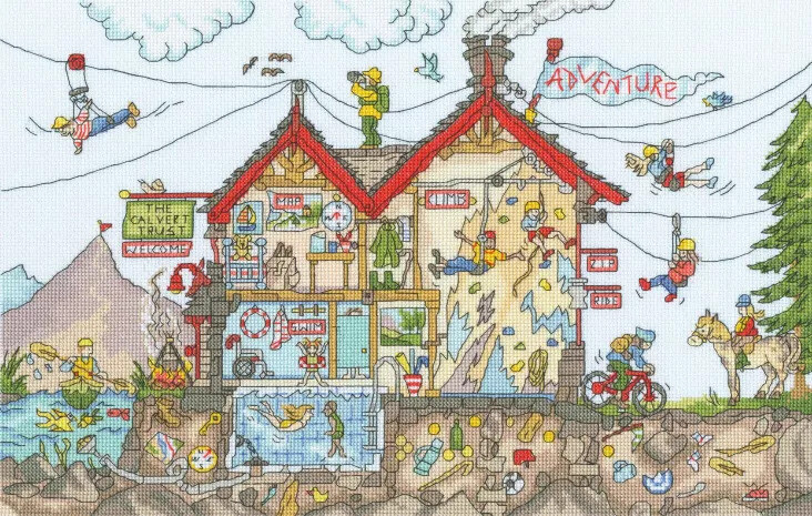 Adventure Holiday - Cut Thru' House by Bothy Threads