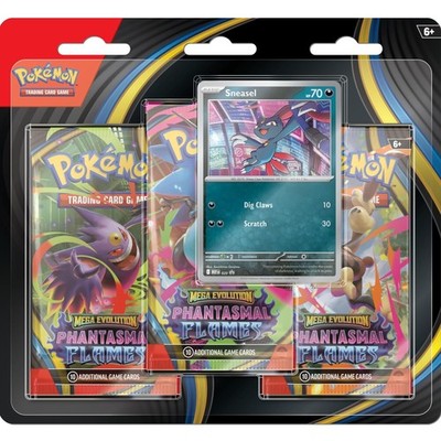Trading Card Game Phantasmal Flames Triple Pack Sneasel Foil Promo 3 Boosters