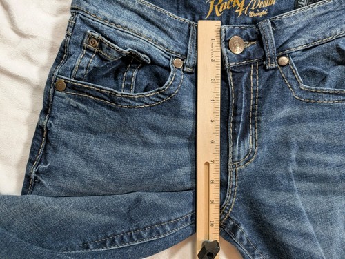 Wrangler Jeans Herren 30x32 Dicke Nähte Blau Rock 47 Slim Boot Cut Western Denim - Bild 9 von 15