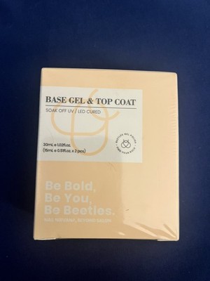 Beetles Base Gel & Top Coat Soak Off UV LED Cured 15 ml Each 2 Piece Set