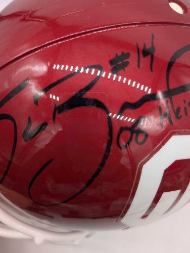 SAM BRADFORD SIGNED OKLAHOMA SOONERS FULL SIZE On Field Authentic Helmet Heisman - Picture 4 of 10