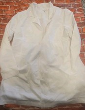 med couture Womens Lab Jacket Coat White Sz XL Scrub