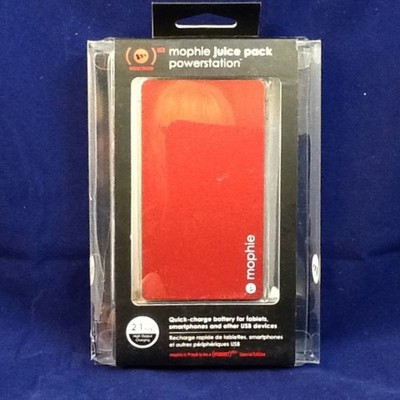 Mophie Powerstation Powerbank 4000mAh External USB Battery for iPhone/iPod - Red