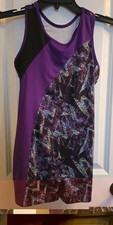 Danskin Now Girls Purple Sleeveless Gymnastics/Dance Unitard Leotard L/G 10-12