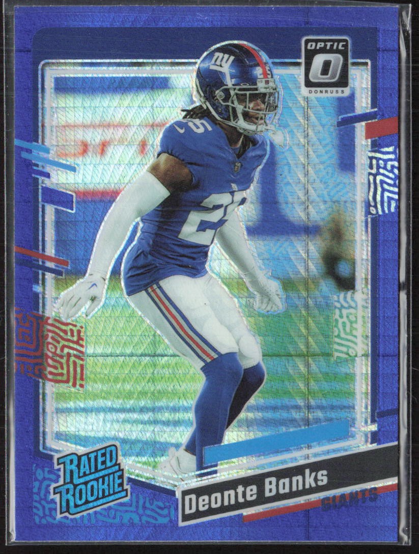 Deonte Banks Panini Donruss Optic #278 Blue Hyper