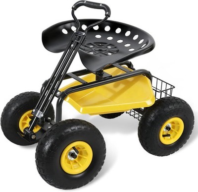 Sekey Garden Cart Workseat 360° Swivel 440 lbs