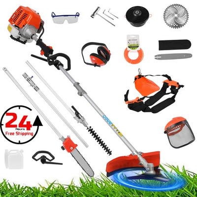 #ad 2 Cycle Grass String Trimmer Gasoline Powered Gas Straight Shaft WeedEater 52CC $119.97