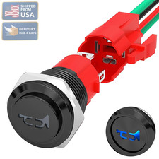 Horn Button Switch 12V 20A Heavy Duty 16MM Metal Speaker Horn Momentary Push But
