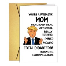 Funny Mothers Day Card for Mom Wife Grandma Birthday Gift from Son Daughter Kids