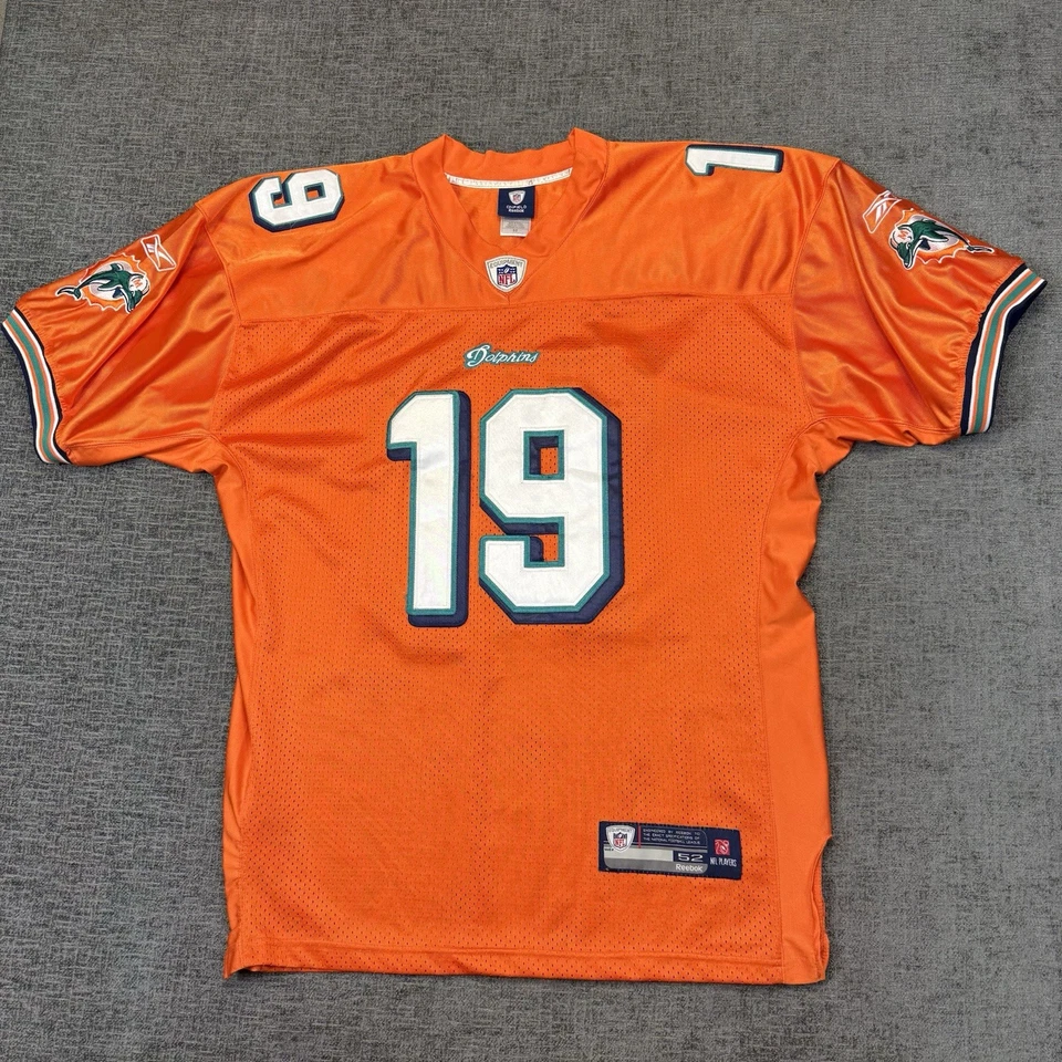 NFL Reebok On Field Miami Dolphins Brandon Marshall #19 Camiseta Alterna 52 XXL Foto 2 de 4