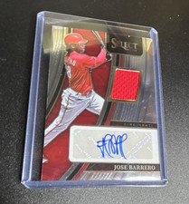 panini select signature materials jose barrero autograph 2022 reds #sm-jb /299