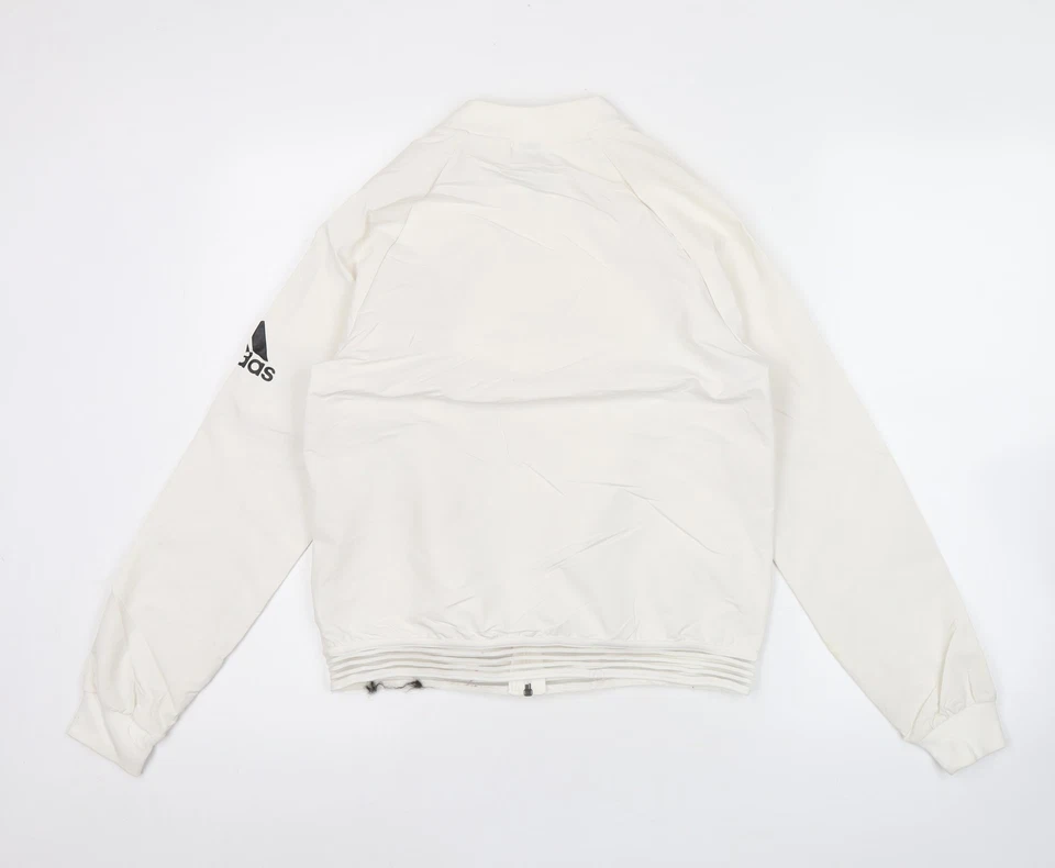 Adidas Women’s White Size 8 Track Jacket Full Zip Lightweight — 第 3/4 张图片