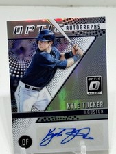 2018 Donruss Optic autograph auto Kyle Tucker Holo Prizm rookie card RC. rookie card picture