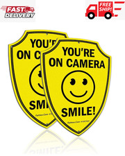 Smile You're On Camera Sign, Video Surveillance Signs Outdoor, 2-Pack, 9.6 x ...