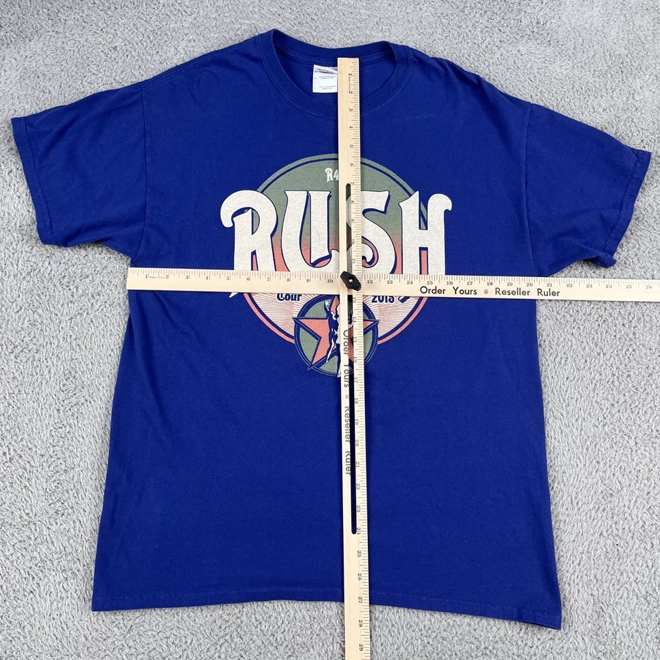 Camiseta Rush R40 Azul 2015 Para Hombre Banda Tour Talla Grande Foto 3 de 4
