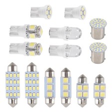 14Pcs LED Interior Package Kit for T10 36mm Dome License Plate Lights White2449