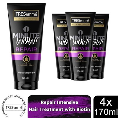 TRESemme 1 Minute WOW Repair Intensive Haarkur mit Biotin, 4x à 170 ml