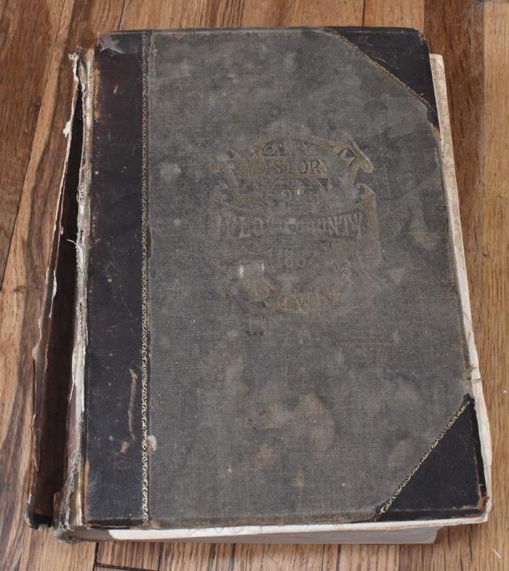 RARE Antique 1882 History of Floyd County Iowa Book Charles City Osage Rudd Etc