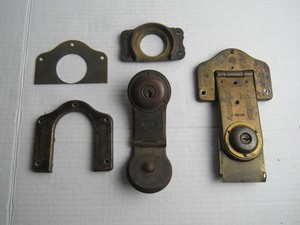 Antique Yale & Towne / Mendel Trunk Brass Trunk Lock Parts