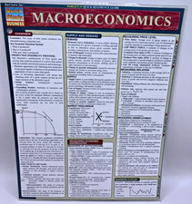 Quick Study Business Guide Book Macro Economics Bi-Fold Laminated