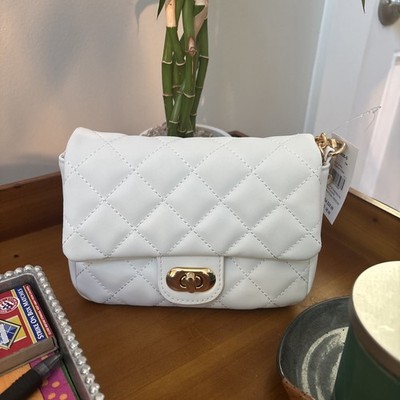 Claire s Designer Quilted Leather Women's Crossbody Bag, Fashion Shoulder Chain