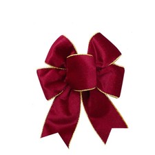 Tree Bow Gold Edge Ribbon Bow Large Bow 21x17cm For Party Decoration Christmas T
