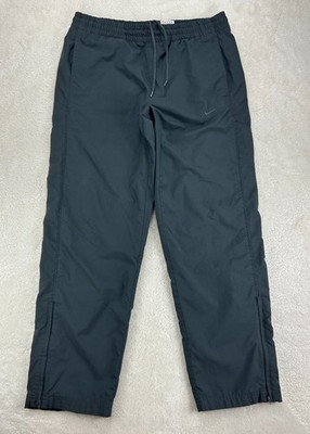 Vintage Nike Athletic Dept Track Pants Mens M Charcoal Gray Ankle Zip Drawstring