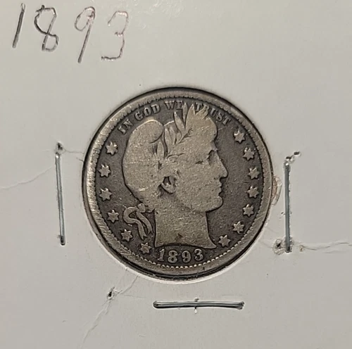 1893 Barber Quarter. High Detail