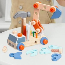 Wooden Tools Car Set Fine Motor Skills Construction Toys for Boys Girls