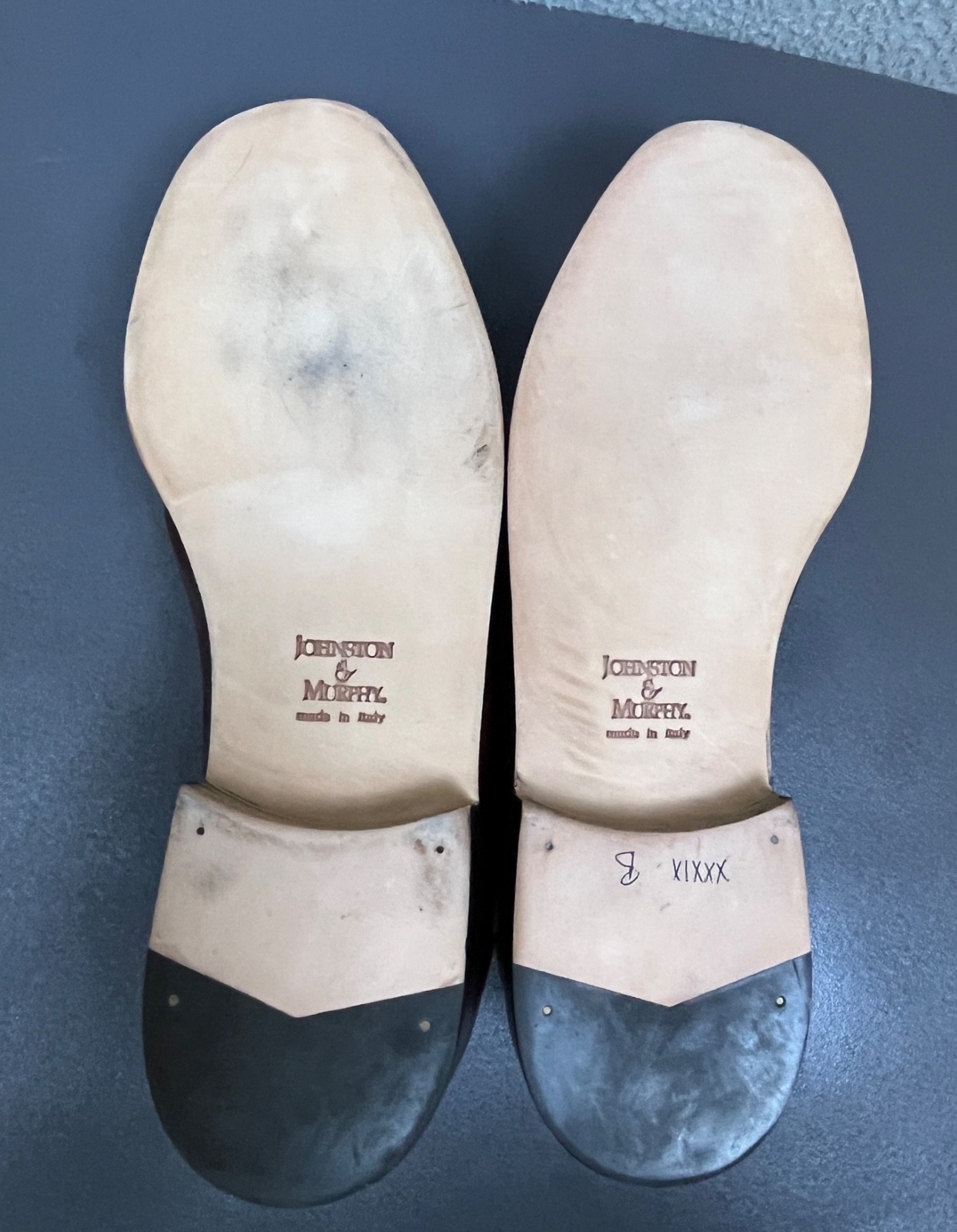 JOHNSTON & MURPHY Shoes Men 10 M Brown Leather Tasseled Dress Loafers Made Italy