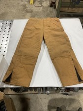 Carhartt Insulated Bib Overalls Youth Size 12 Brown Duck Canvas Workwear