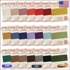 Griffin Silk Bead Cord Perlseide Size 6 (0.70mm) 21 Color Sampler 2 Meters Per