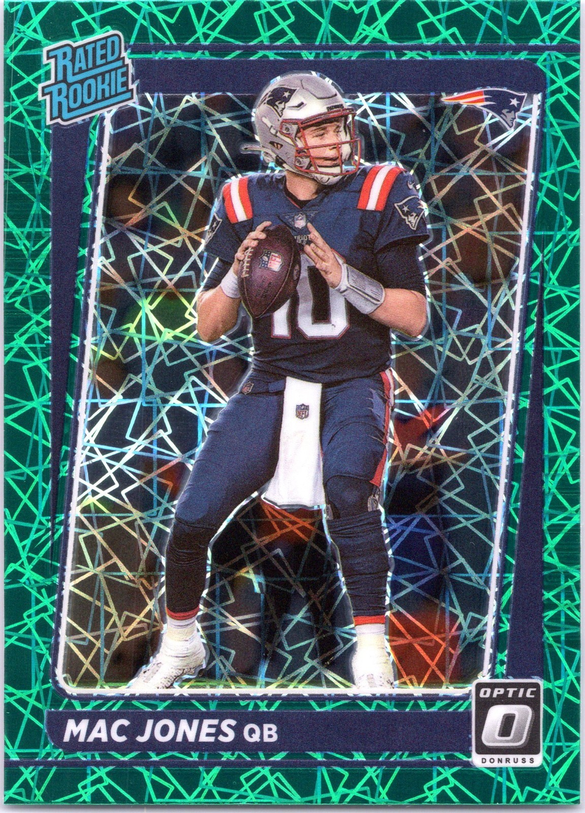 2021 Panini Donruss Optic Rated Rookie Green Velocity Prizm Mac Jones #206