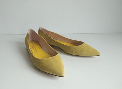 VERSACE 19.69 - Zitronengelbe Wildleder-Ballerina in Gr. 39 - NEU + OVP