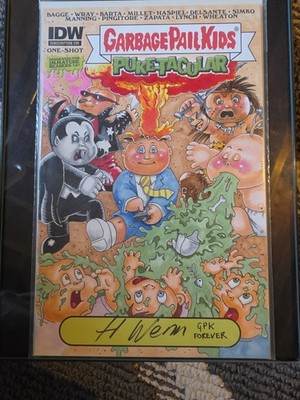 Garbage Pail Kids Sketch Cover Comic Con Comic Book Adam Bomb Nasty Nick H.Wenn