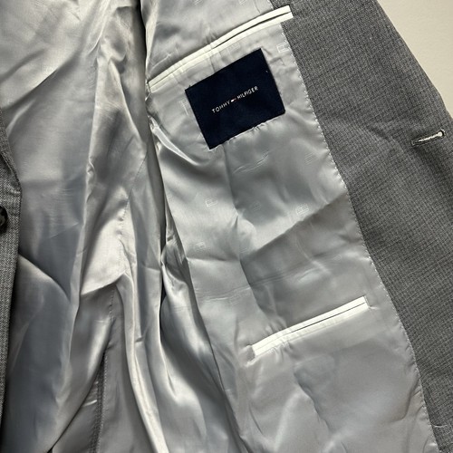 Tommy Hilfiger Hombres 44L 44 Blazer Largo Dos Botones Abrigo Deportivo Nuevo Con Etiquetas - Imagen 7 de 9
