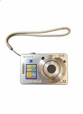 Vintage Sony Cyber-shot DSC-W55 7.2MP Digital Camera 3x Optical Zoom Silver CCD