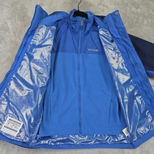 Columbia Jacket Youth Med 10/12 Blue Interchange 3-in-1 Fleece Lined Ski