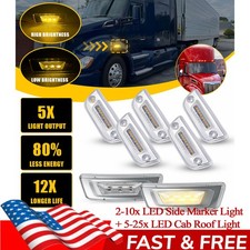 Amber Led Side Marker Lamp Cab Roof Light Kit For Peterbilt 569 20152020 7-35x Amber Led Side Marker Lamp Cab Roof Light Kit For Peterbilt 569 20152020 7-35x