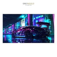 McLaren Car Poster Wall Art Print pick size A4/A3/A2/90x60cm