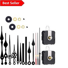 Versatile Clock Movement Mechanism - 2 Pieces, Long & Short Shafts, and Hand Set
