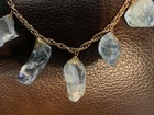 Raw aquamarine 1/20 12k gold filled womens bracelet 7 in long light blue nice — photo 3