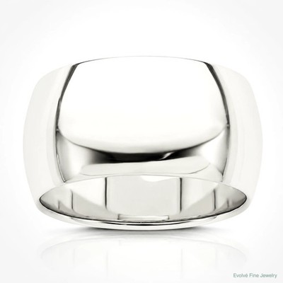 Sterling Silber 10 mm Halbrund Größe 10 Band